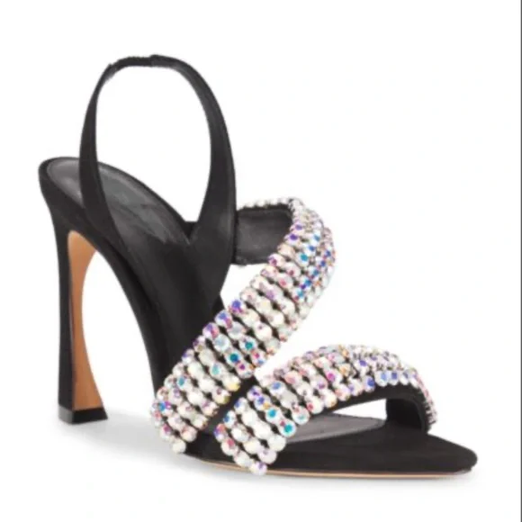 Alexandre Birman Rhinestone Slingback Strappy Heeled Sandals Size: 37 💎💧💦🦋 - Picture 5 of 11